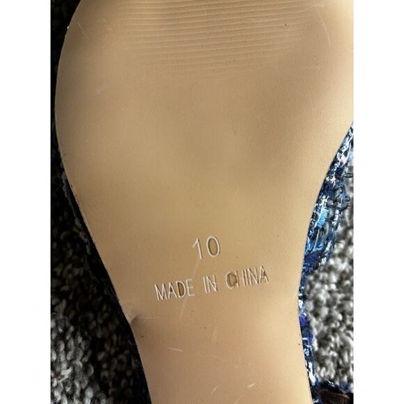 Tweed Chunky Heel Size 10 Cap Toe Slingbacks Office Dress Shoes Preppy Classic - Picture 6 of 7